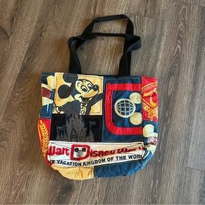 Walt Disney World Patchwork Mickey Multicolored Tote Bag